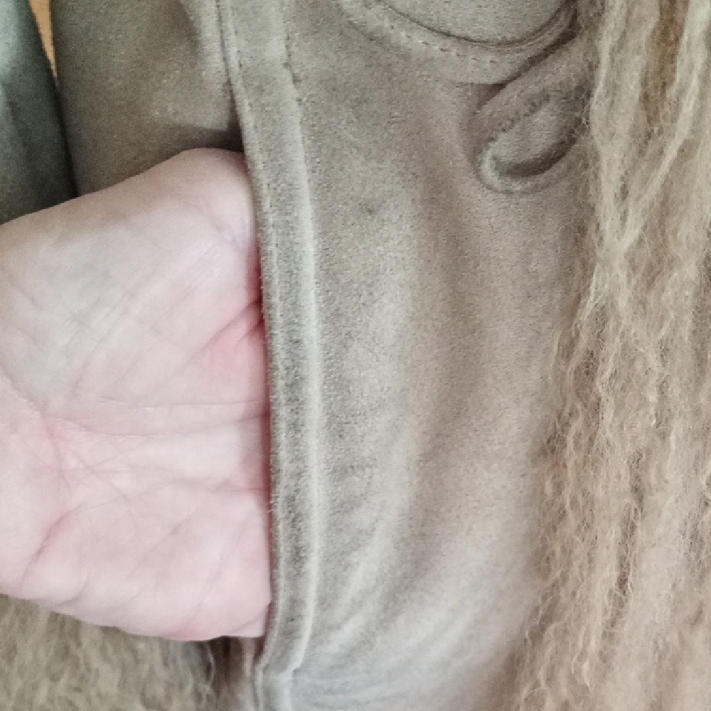 Mango Beige/Tan Faux Fur Trim Teddy Coat - Picture 3 of 13